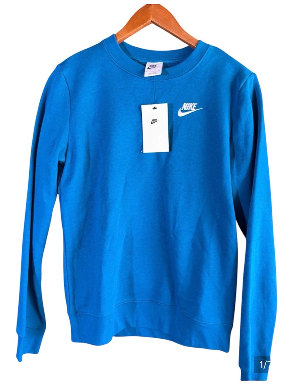 Nike Sportswear Club Fleece Crewneck Sweatshirt Blue XS NWT